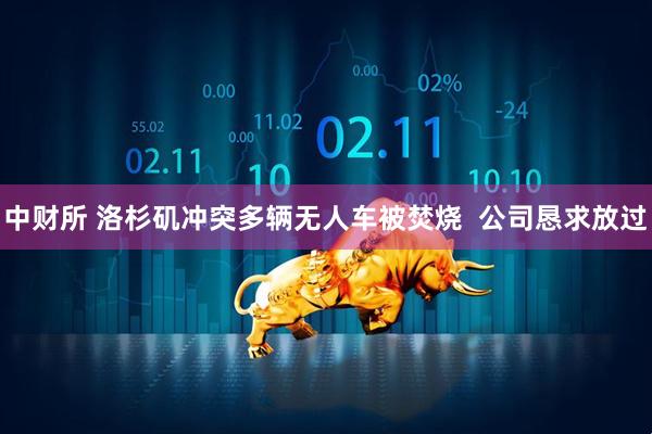 中财所 洛杉矶冲突多辆无人车被焚烧  公司恳求放过