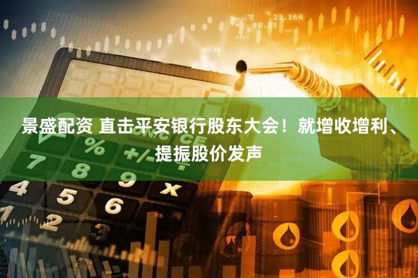 景盛配资 直击平安银行股东大会！就增收增利、提振股价发声